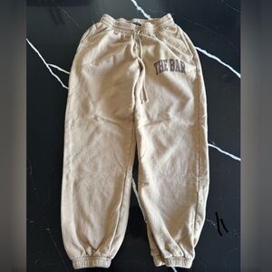The Bar Tan chocolate chip color way sweat Pants